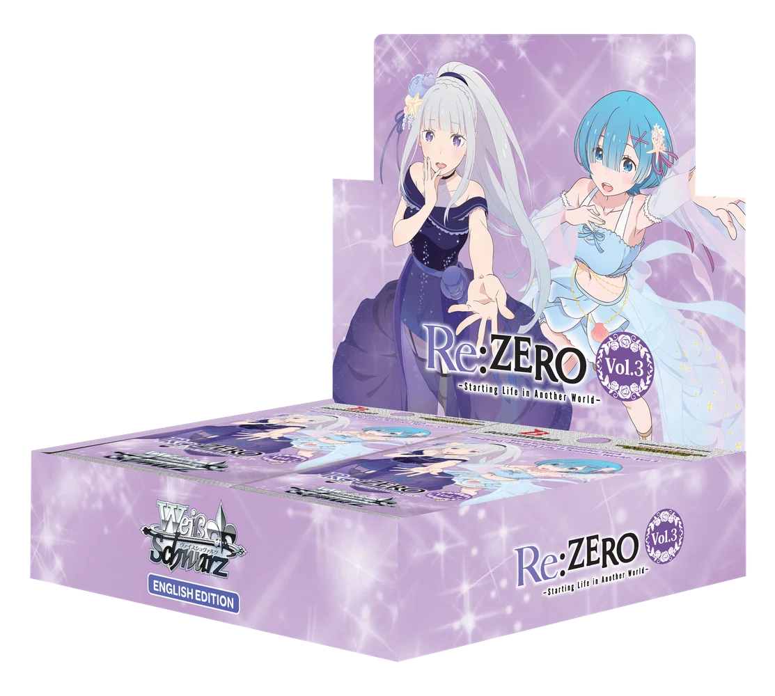 Weiss Schwarz: Re:Zero -Starting Life in Another World Vol.3 1st Edition English - 1 Booster Box (12 Boosters)